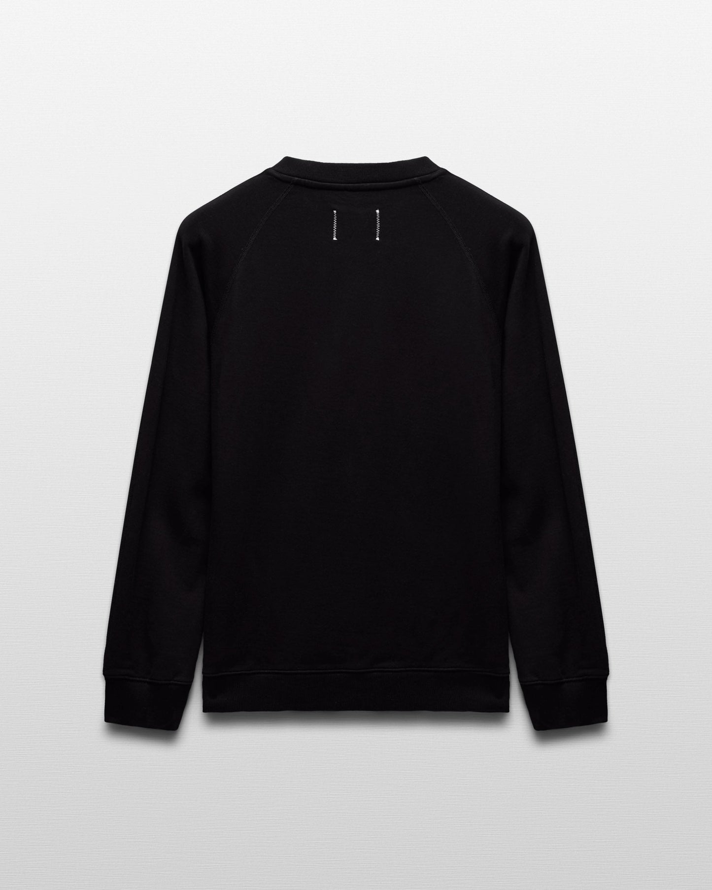 Kyoto Black Midweight Terry Slim Crewneck