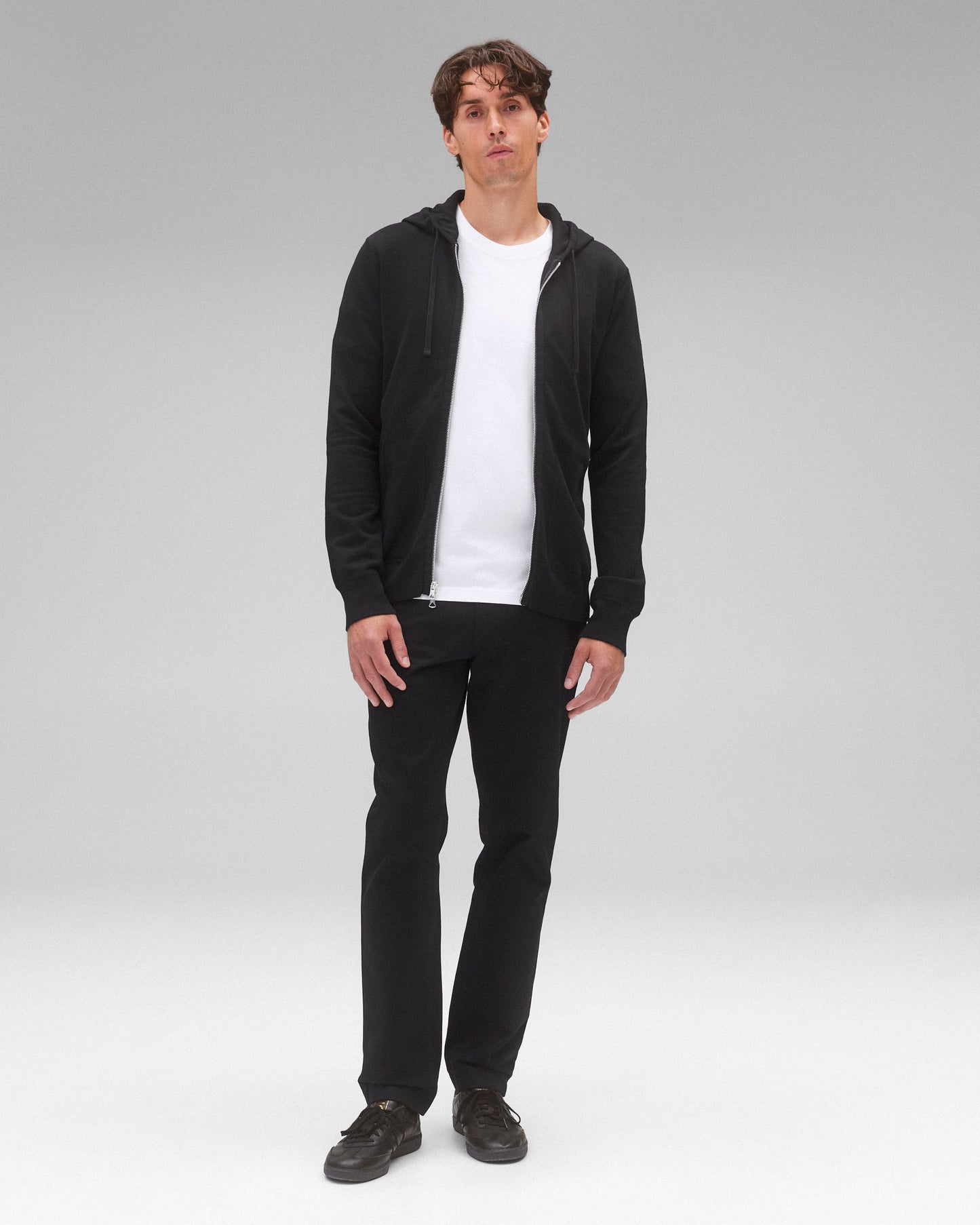 Lightweight Terry Slim Zip Hoodie - Vault