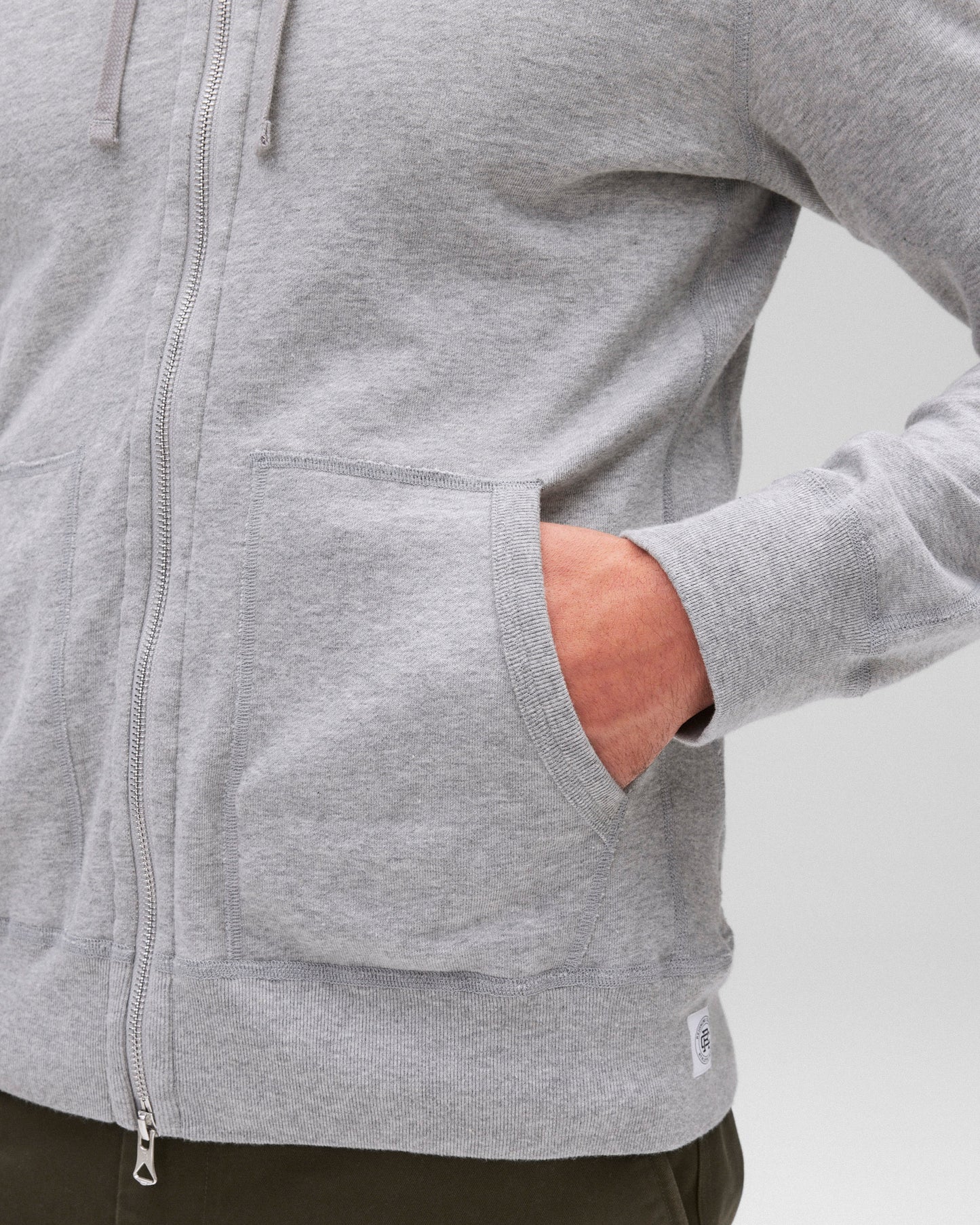 Lightweight Terry Slim Zip Hoodie - Vault