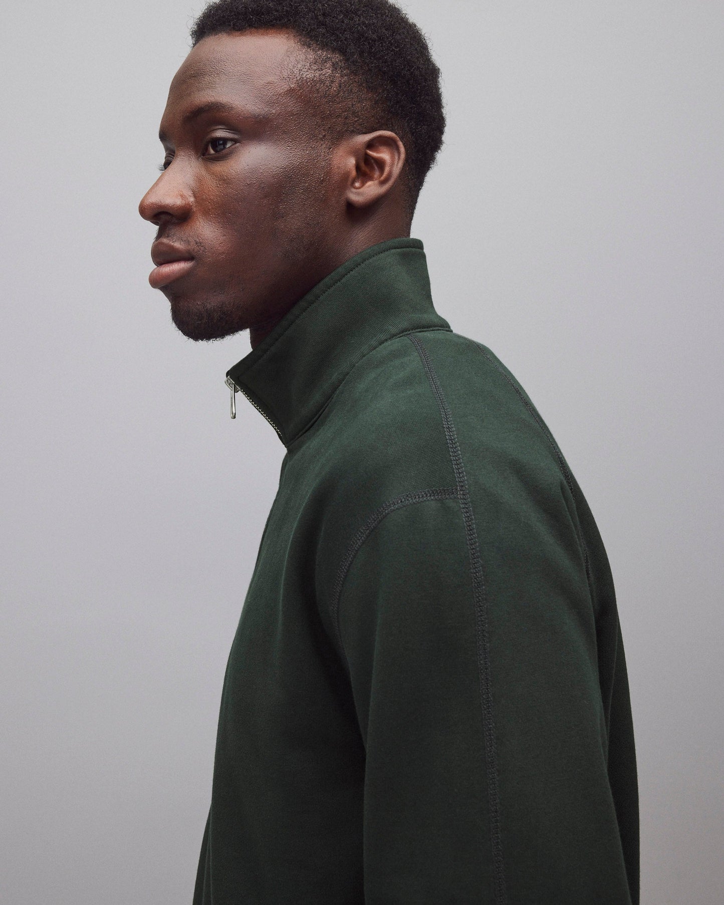 Midweight Terry Standard Half Zip Sweatshirt