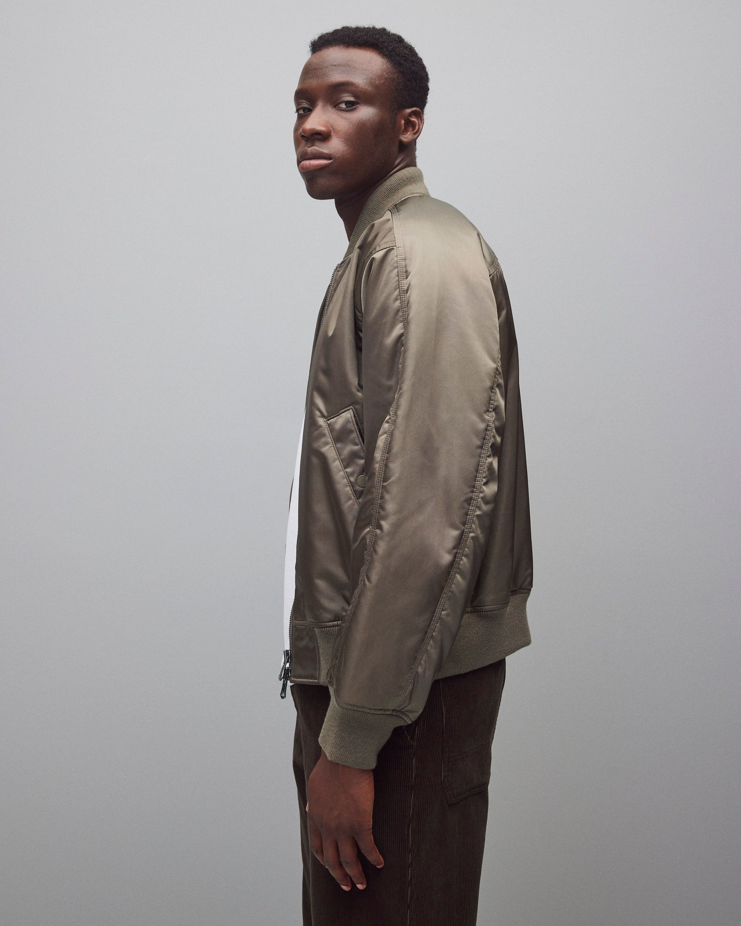Nylon Twill Crew Jacket