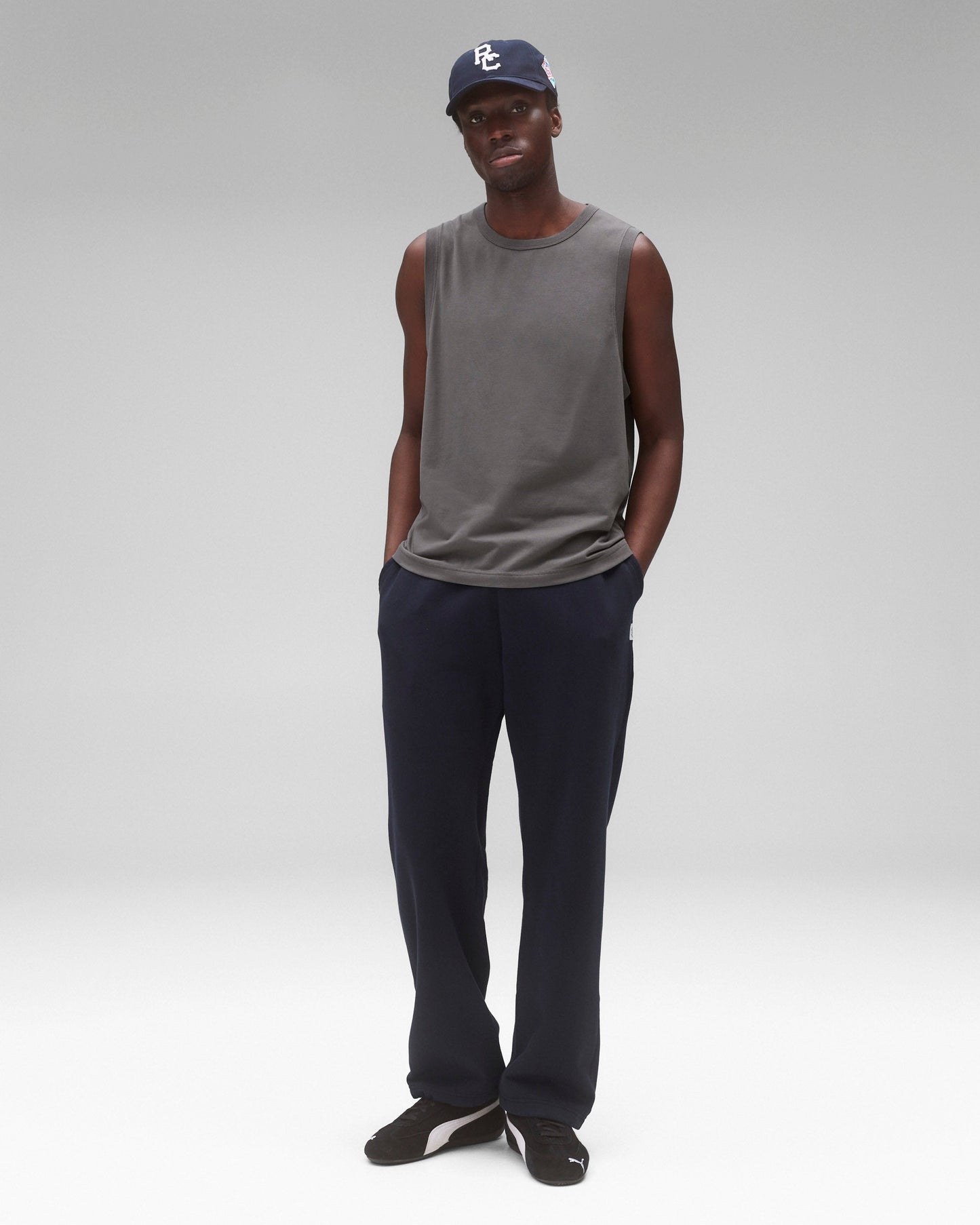 Dual Jersey Slim Sleeveless Shirt