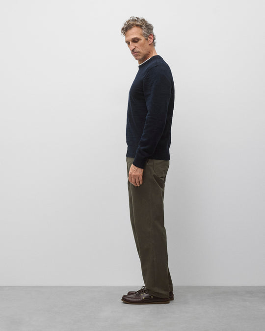 Cotton Slub Laurel Crewneck