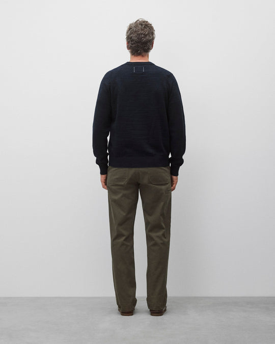 Cotton Slub Laurel Crewneck