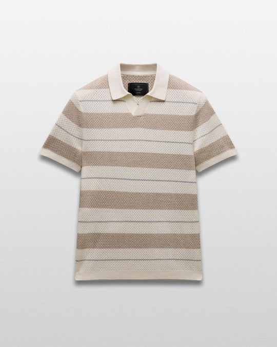 Cotton Linen Stripe Victor Polo