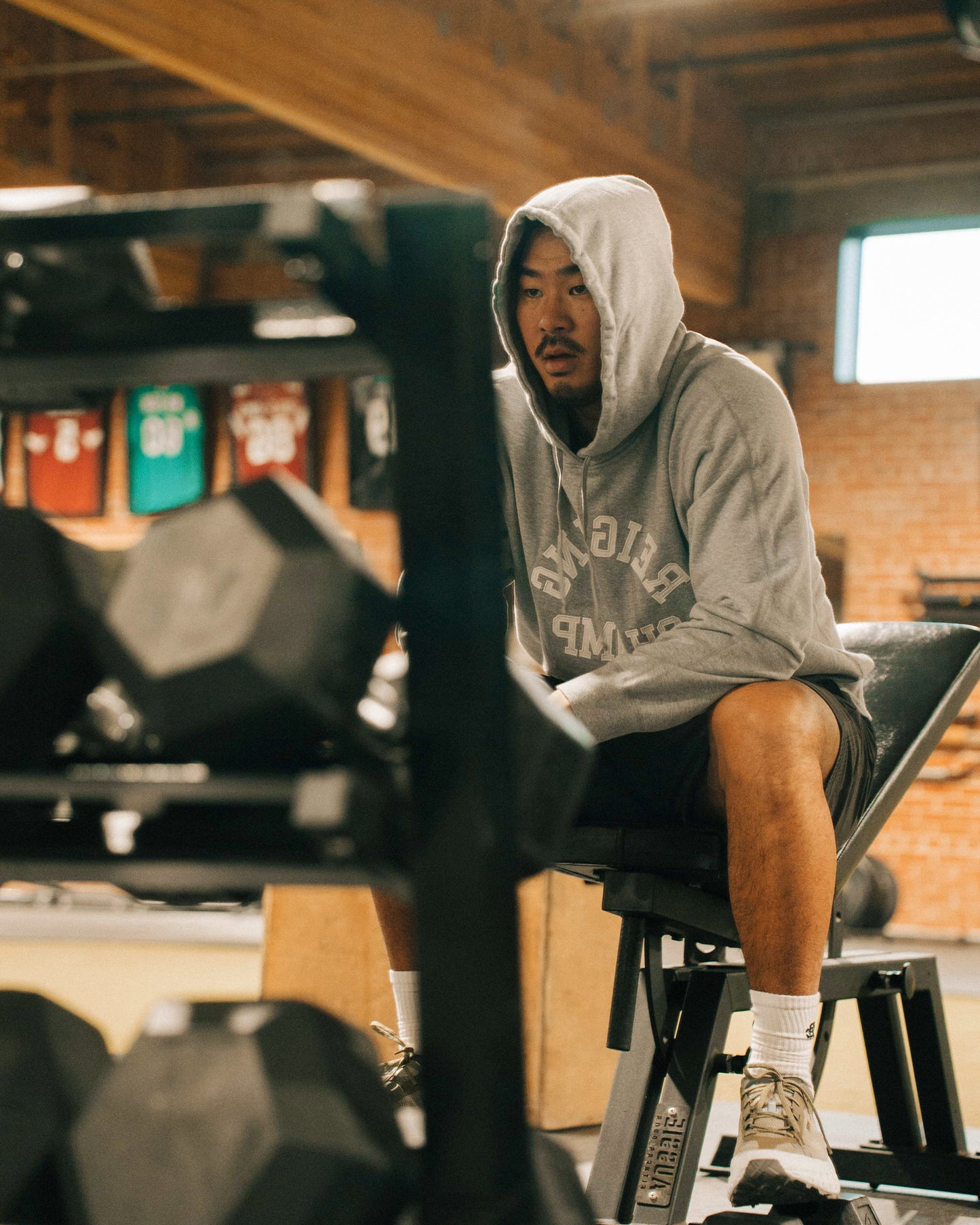 Midweight Terry Arch Logo Standard Hoodie