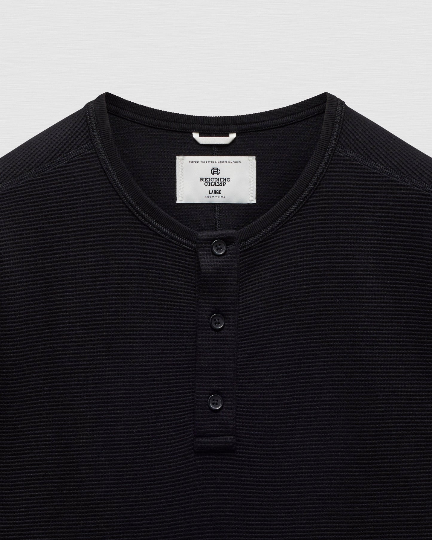 Lightweight Waffle Henley