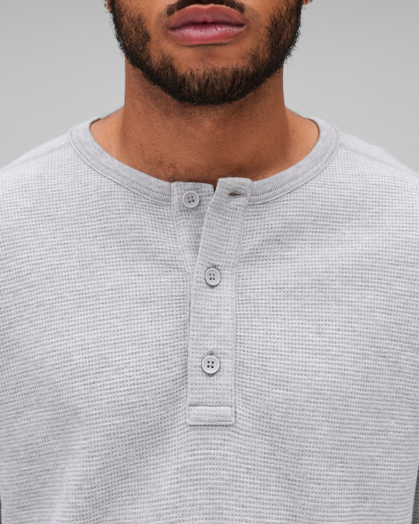 Lightweight Waffle Henley