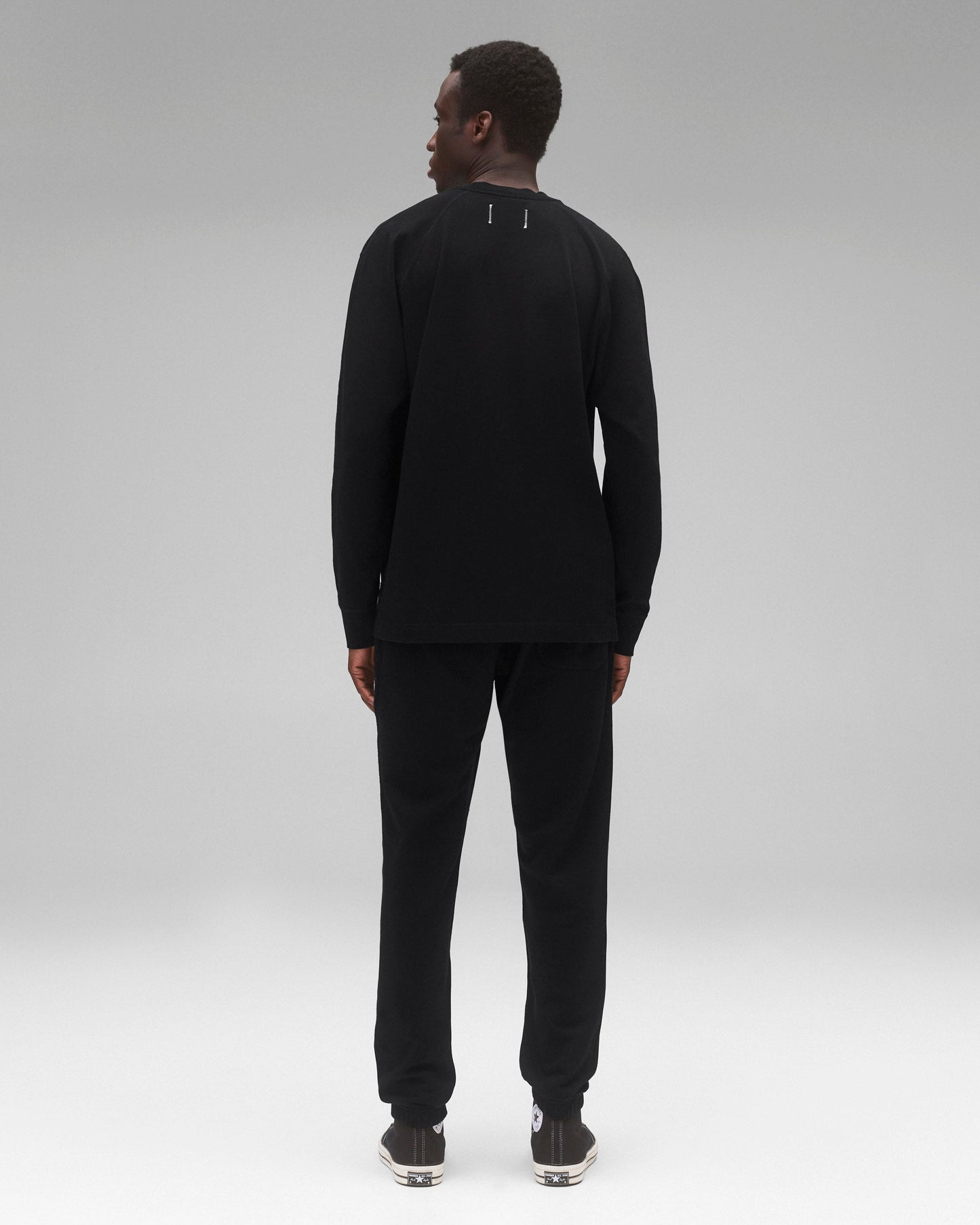 Kyoto Black Midweight Jersey Classic Long Sleeve