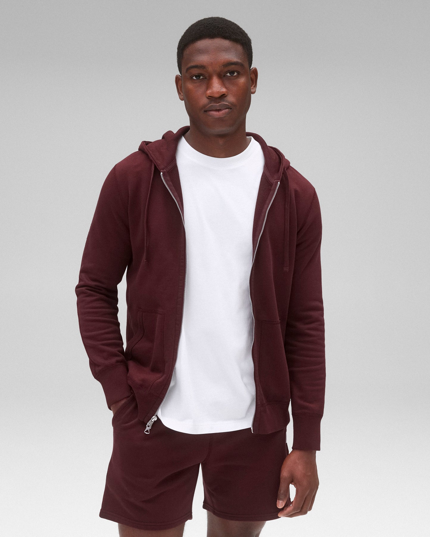 Midweight Terry Slim Zip Hoodie - Vault