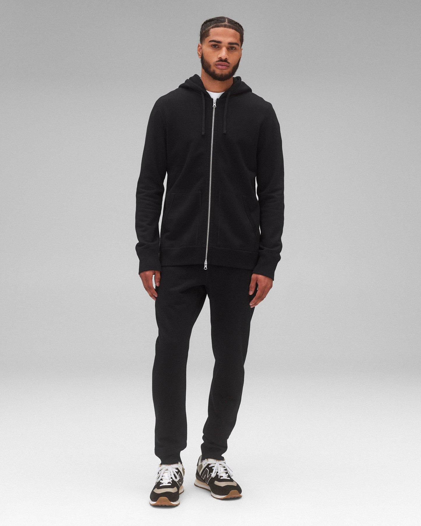 Midweight Terry Slim Zip Hoodie