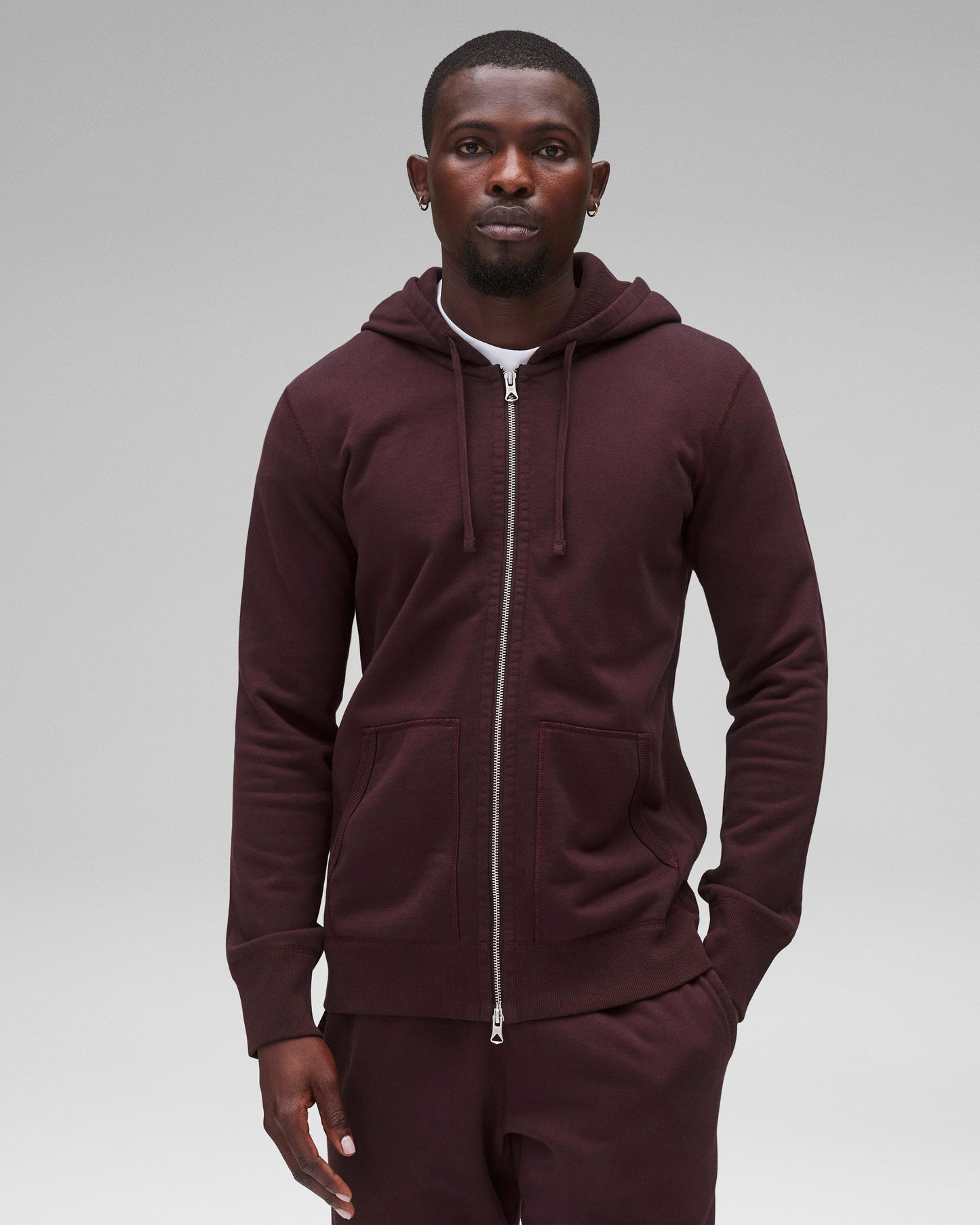 Midweight Terry Slim Zip Hoodie