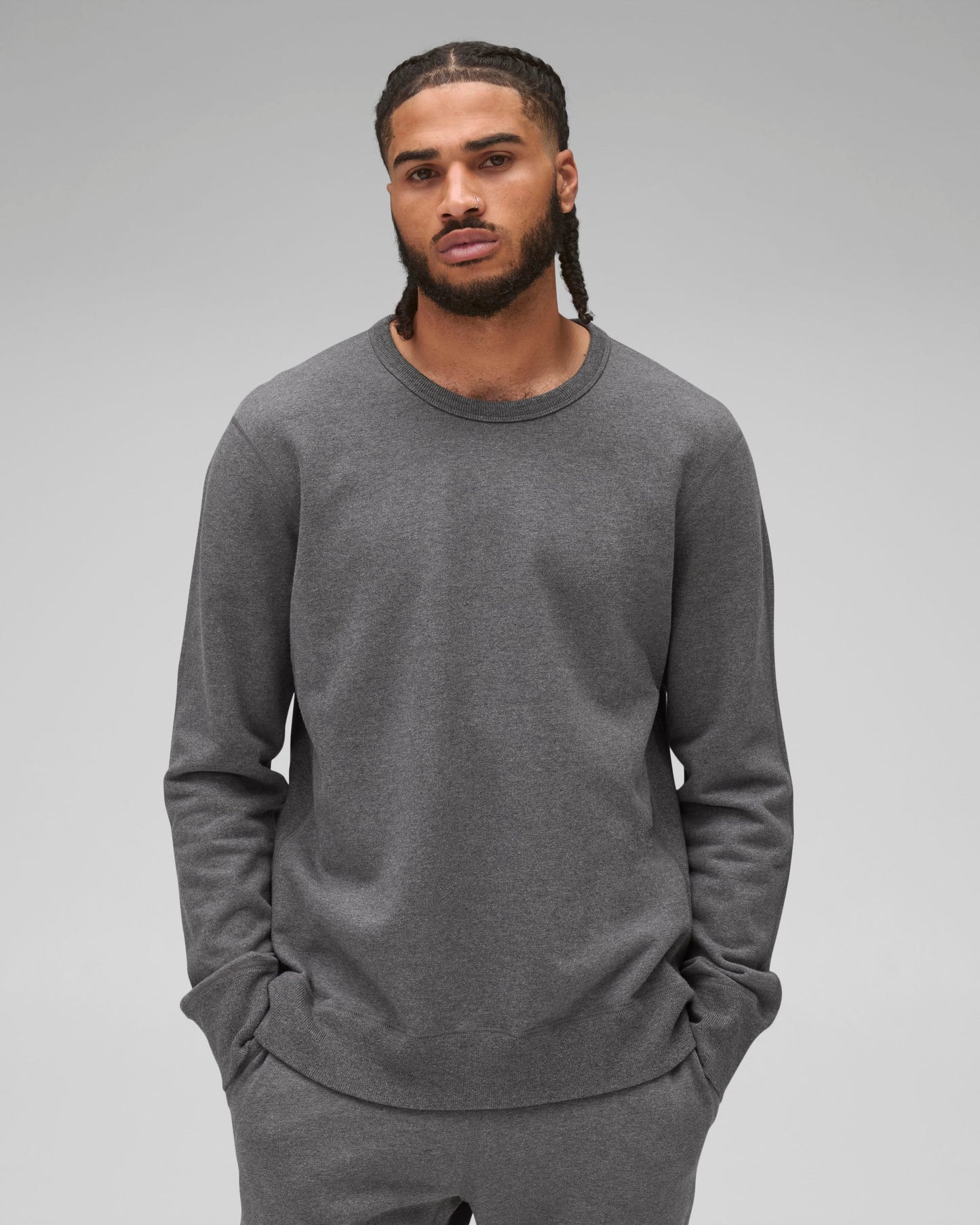 Midweight Terry Slim Crewneck