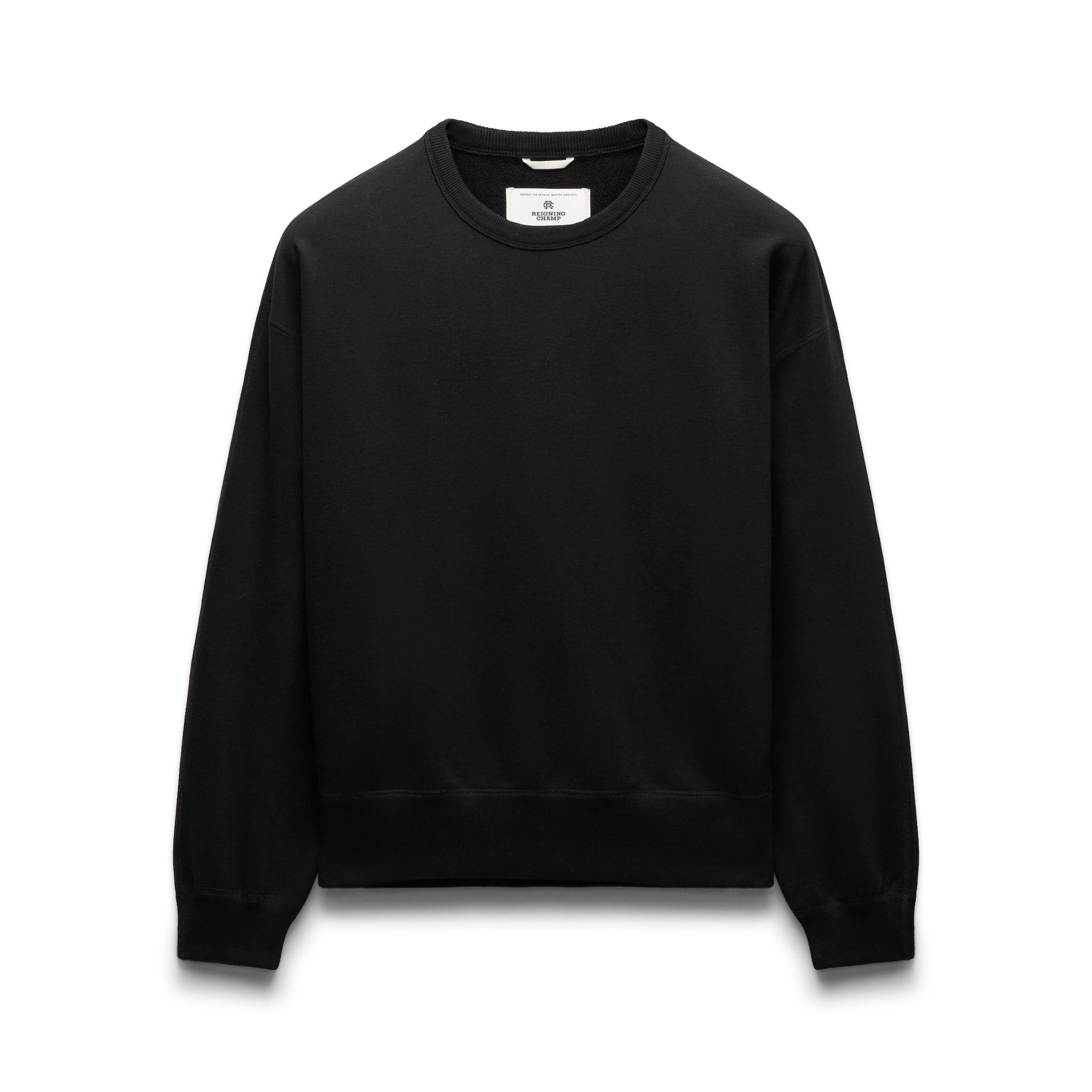 新品 RRL Distressed Terry Sweatshirt ブラック RRL French Terry Crewneck Black Indigo | Cultizm
