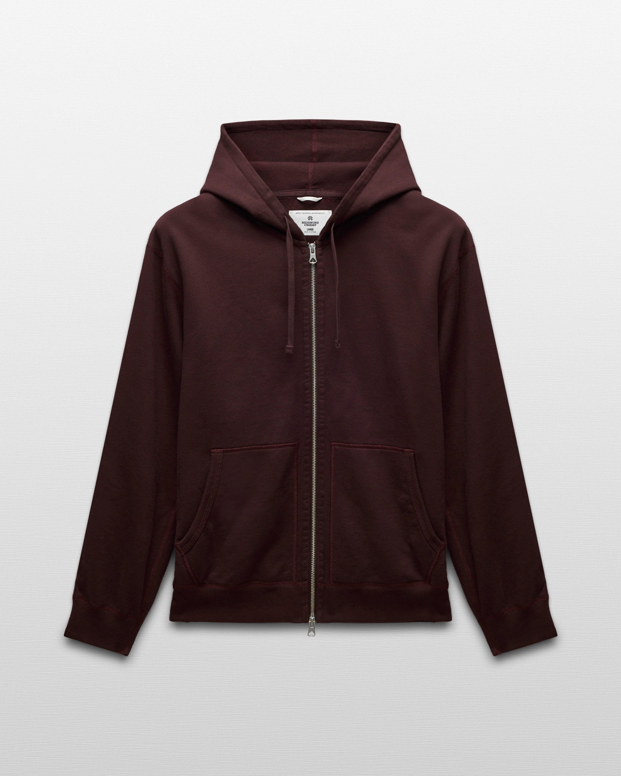 ドロップショルダー【Reigning Champ】スウェット・トレーナー Midweight Terry Standard Zip Hoodie | Reigning Champ