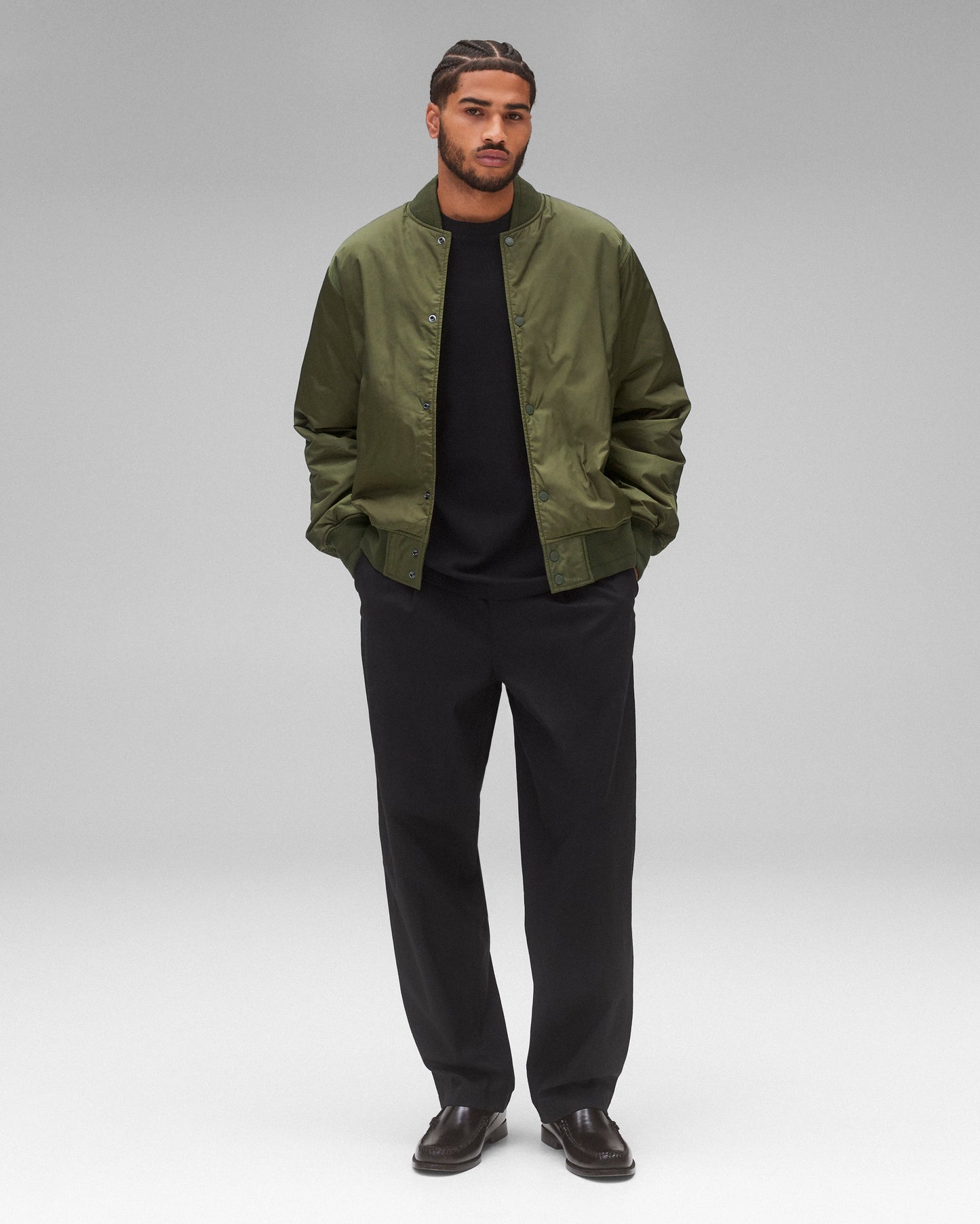 Econyl Satin Nylon Stadium Jacket