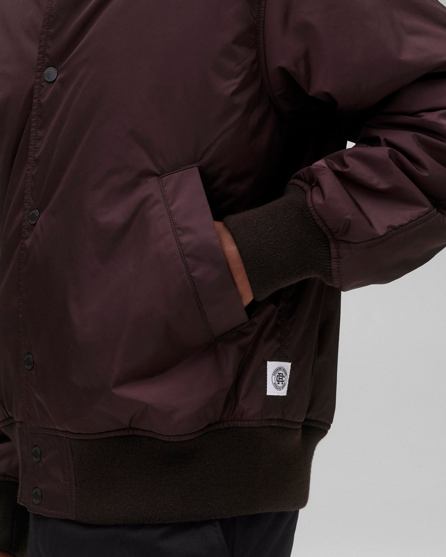 Econyl Satin Nylon Stadium Jacket