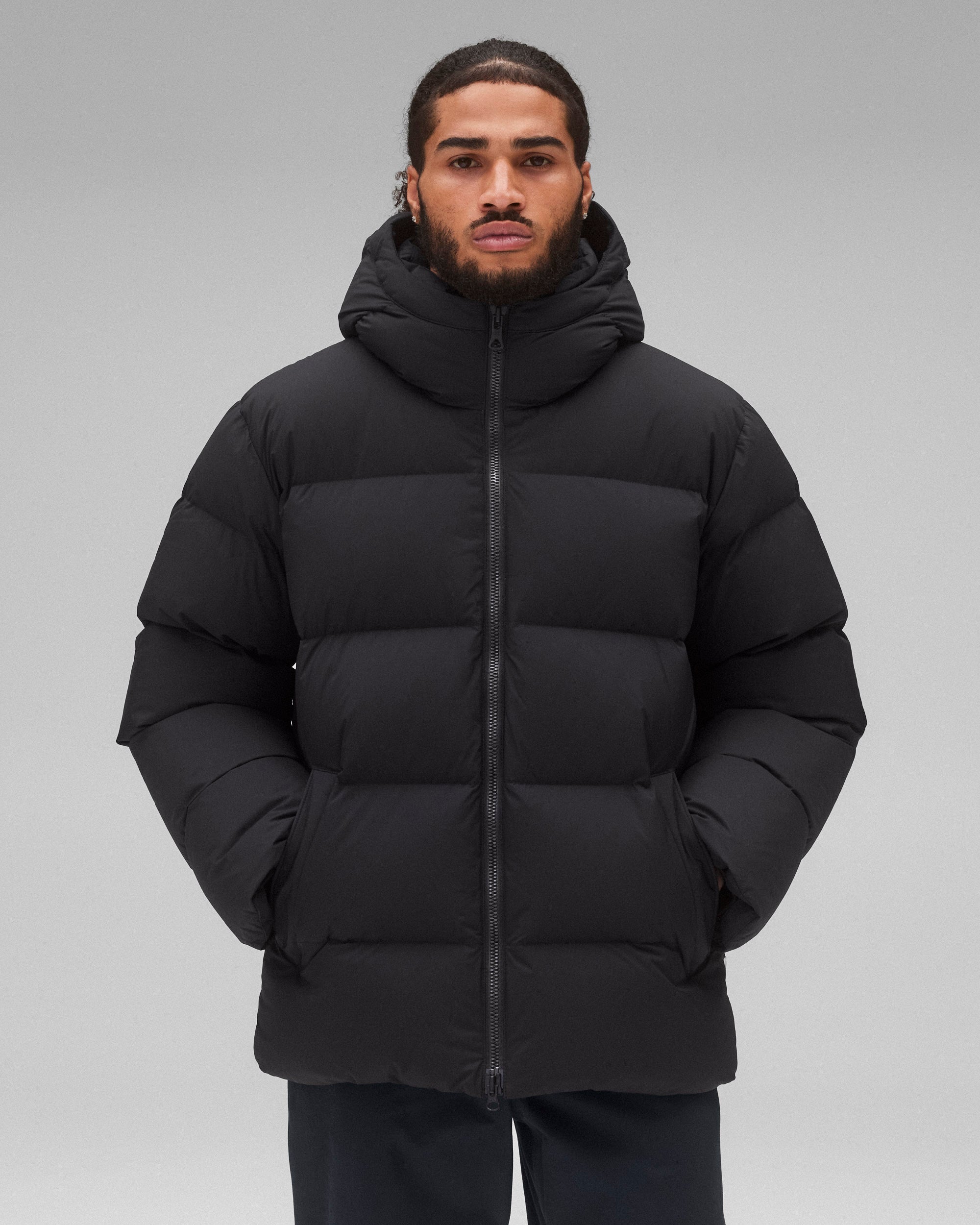 Matte Ripstop Franchise Hooded Down Jacket | Reigning Champ