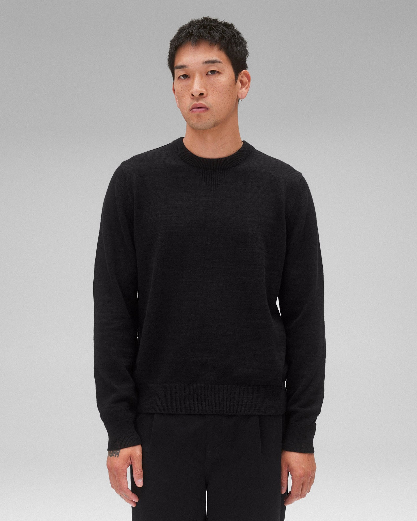 Cotton Slub Laurel Crewneck