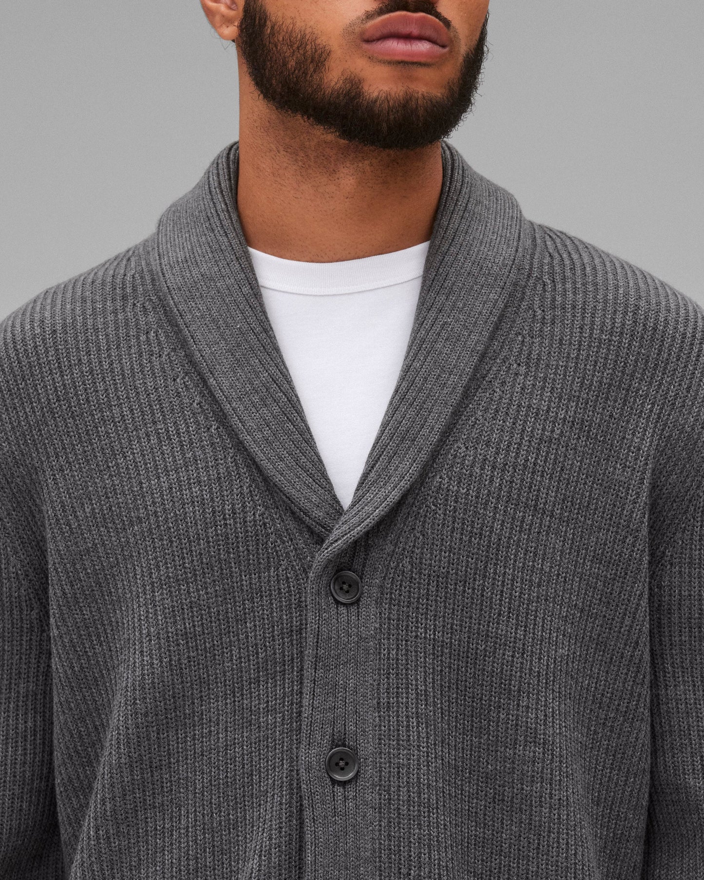 Merino Rib Vinnie Shawl Cardigan