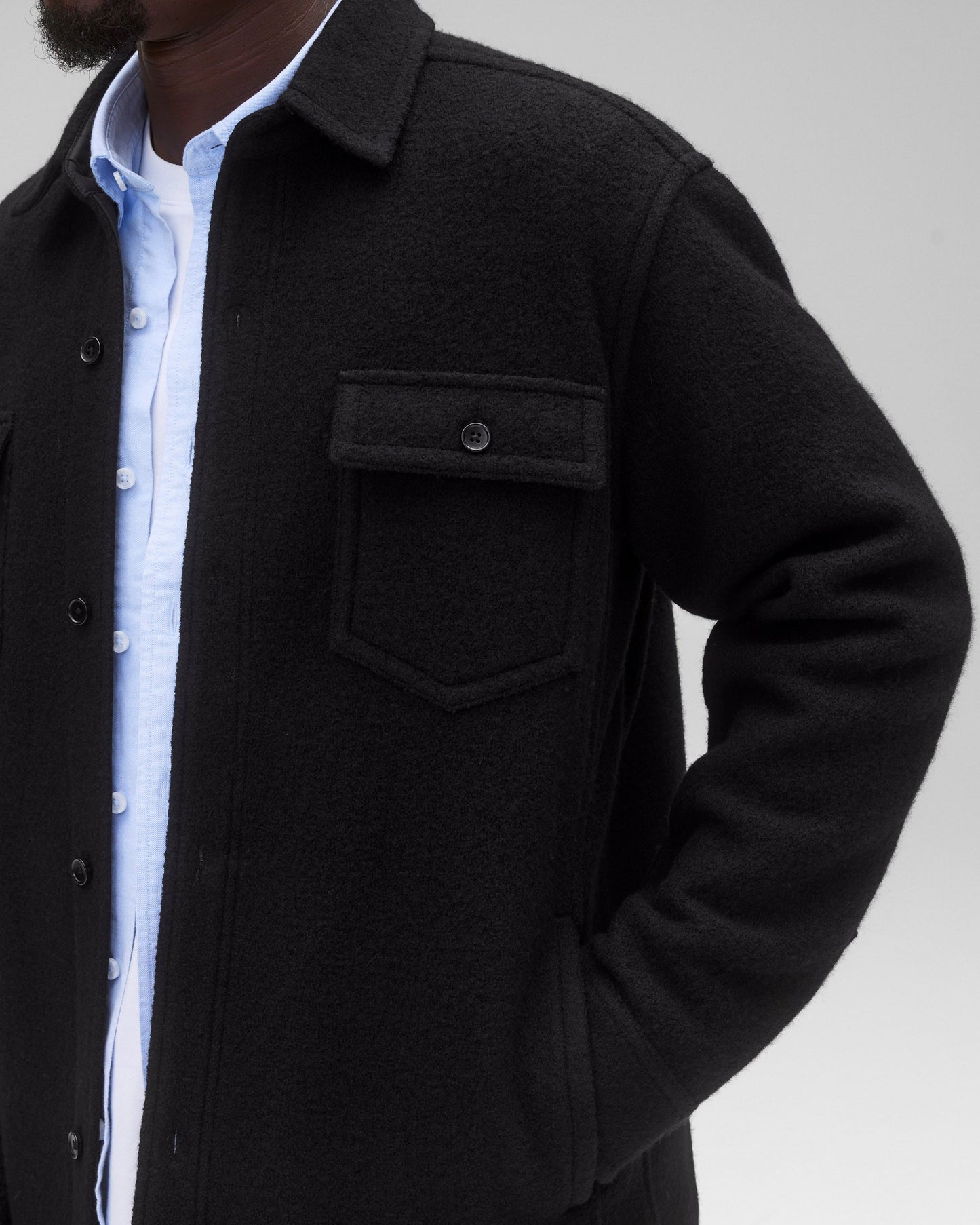 Boiled Wool Warden Overshirt