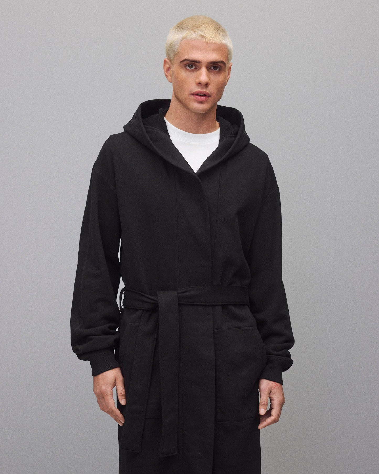 Midweight Terry Logo Relaxed Hooded Robe