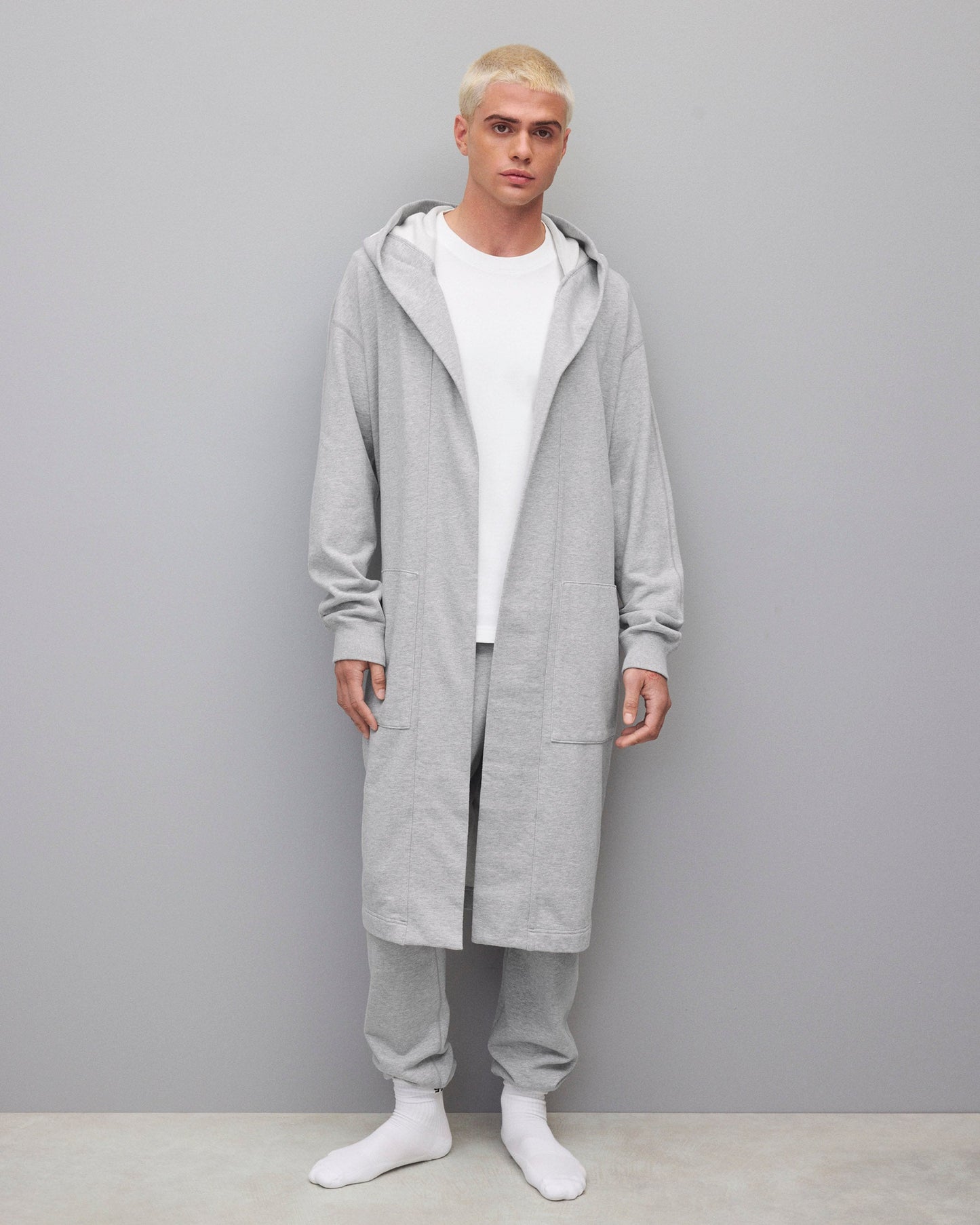 Midweight Terry Logo Relaxed Hooded Robe