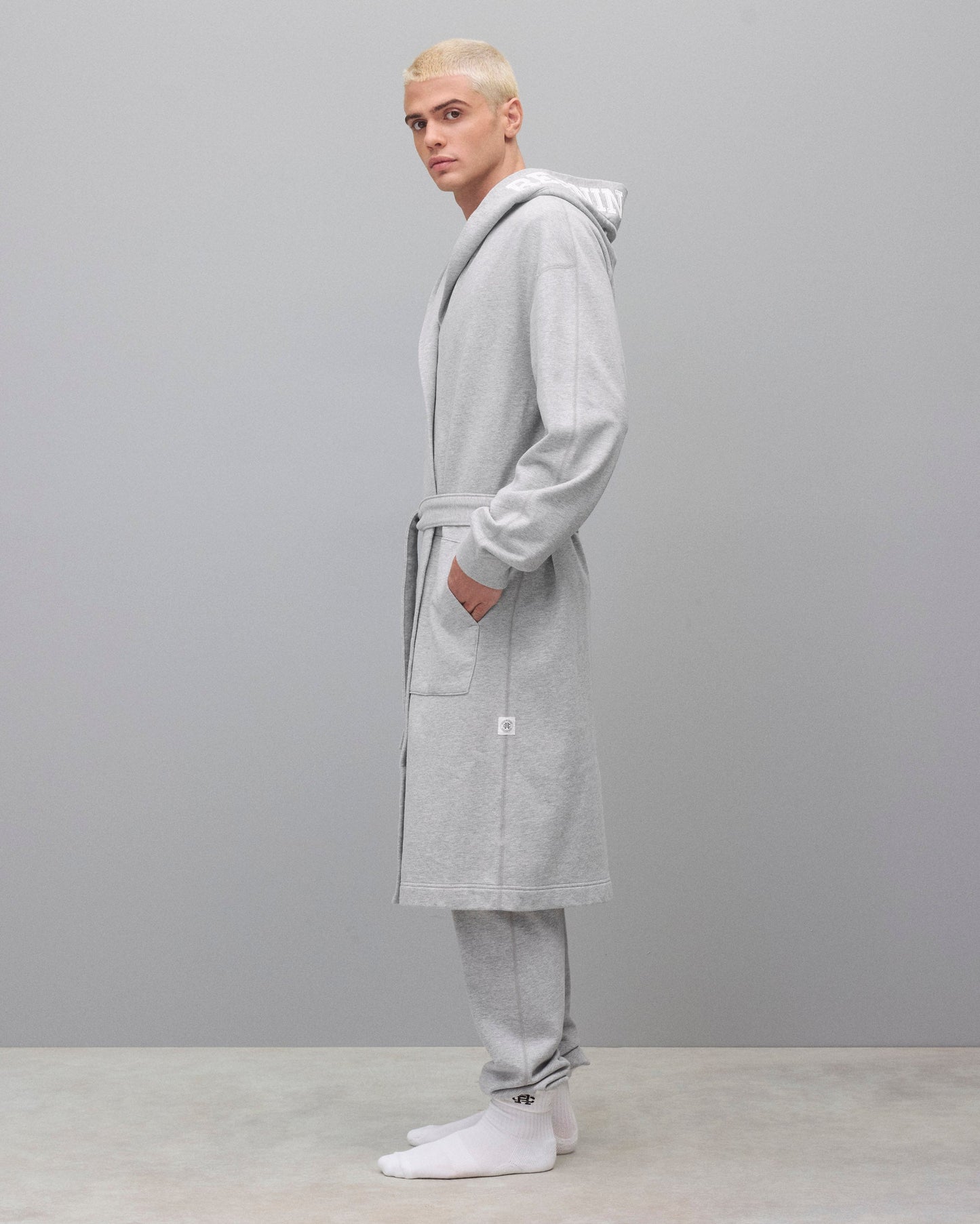 Midweight Terry Logo Relaxed Hooded Robe