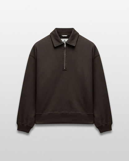 Brushed Fleece Relaxed Half Zip Sweatshirt