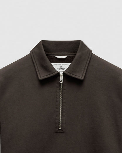 Brushed Fleece Relaxed Half Zip Sweatshirt