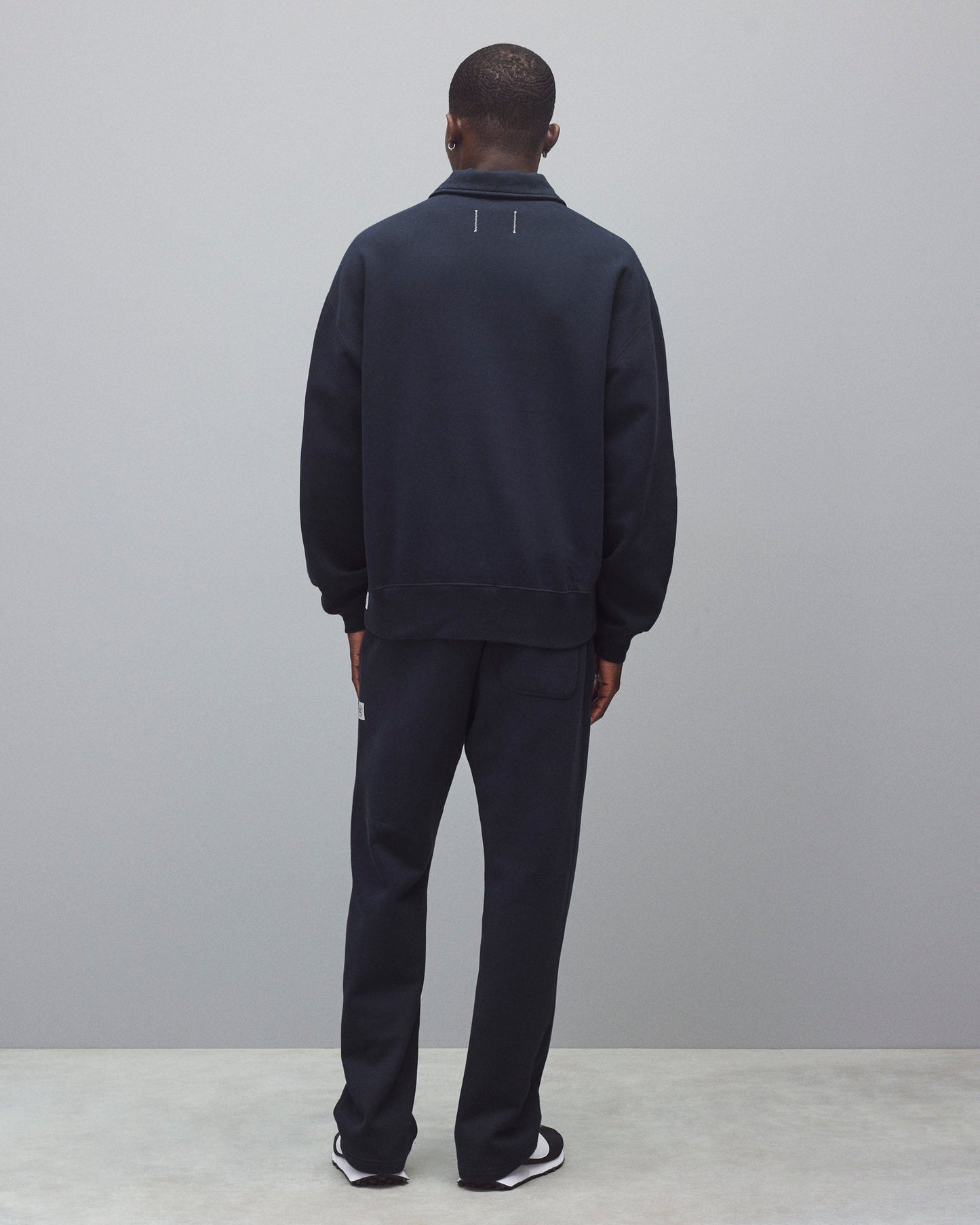 Brushed Fleece Relaxed Half Zip Sweatshirt