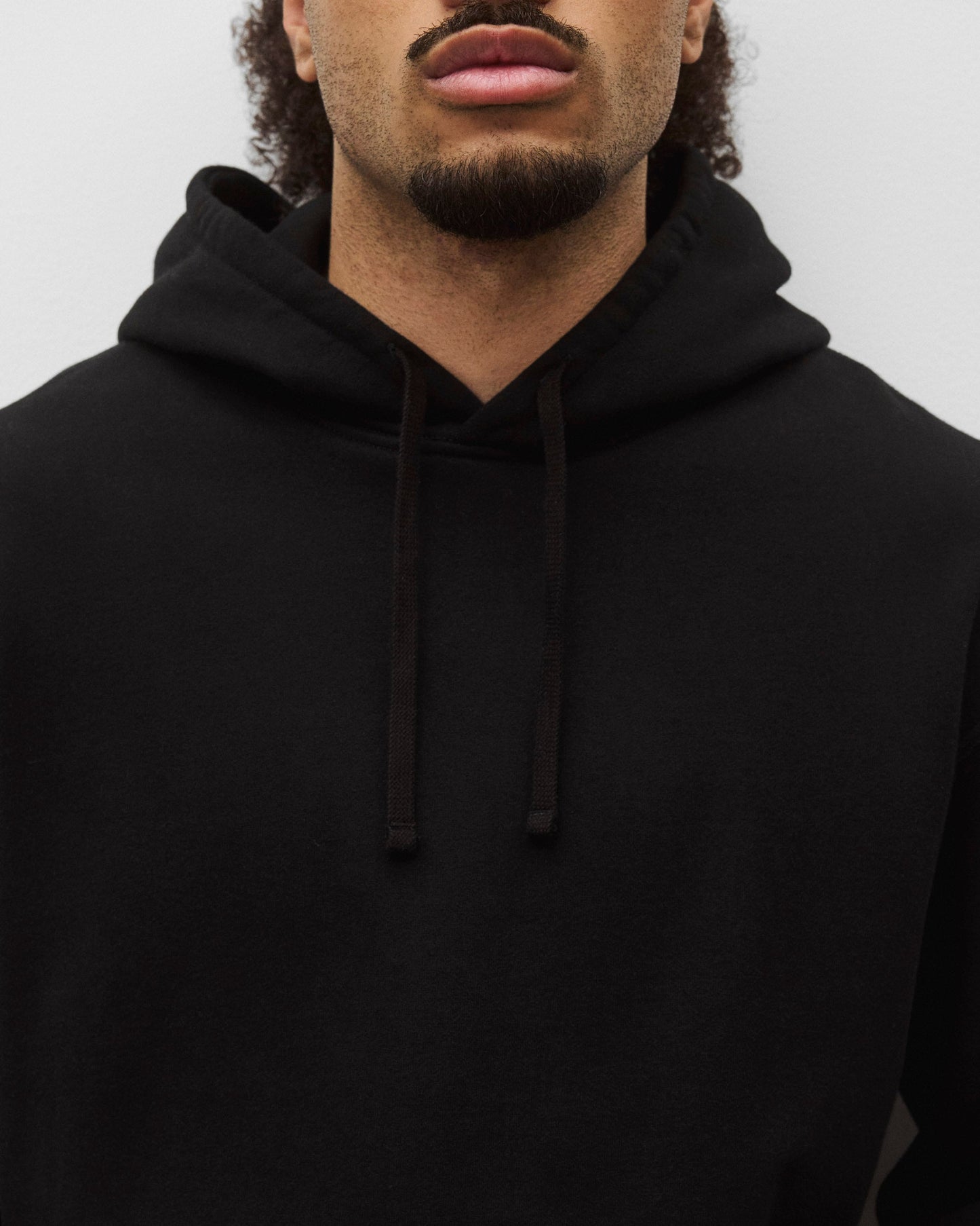 Kyoto Black Midweight Terry Standard Hoodie