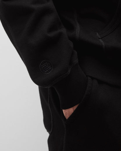 Kyoto Black Midweight Terry Standard Hoodie