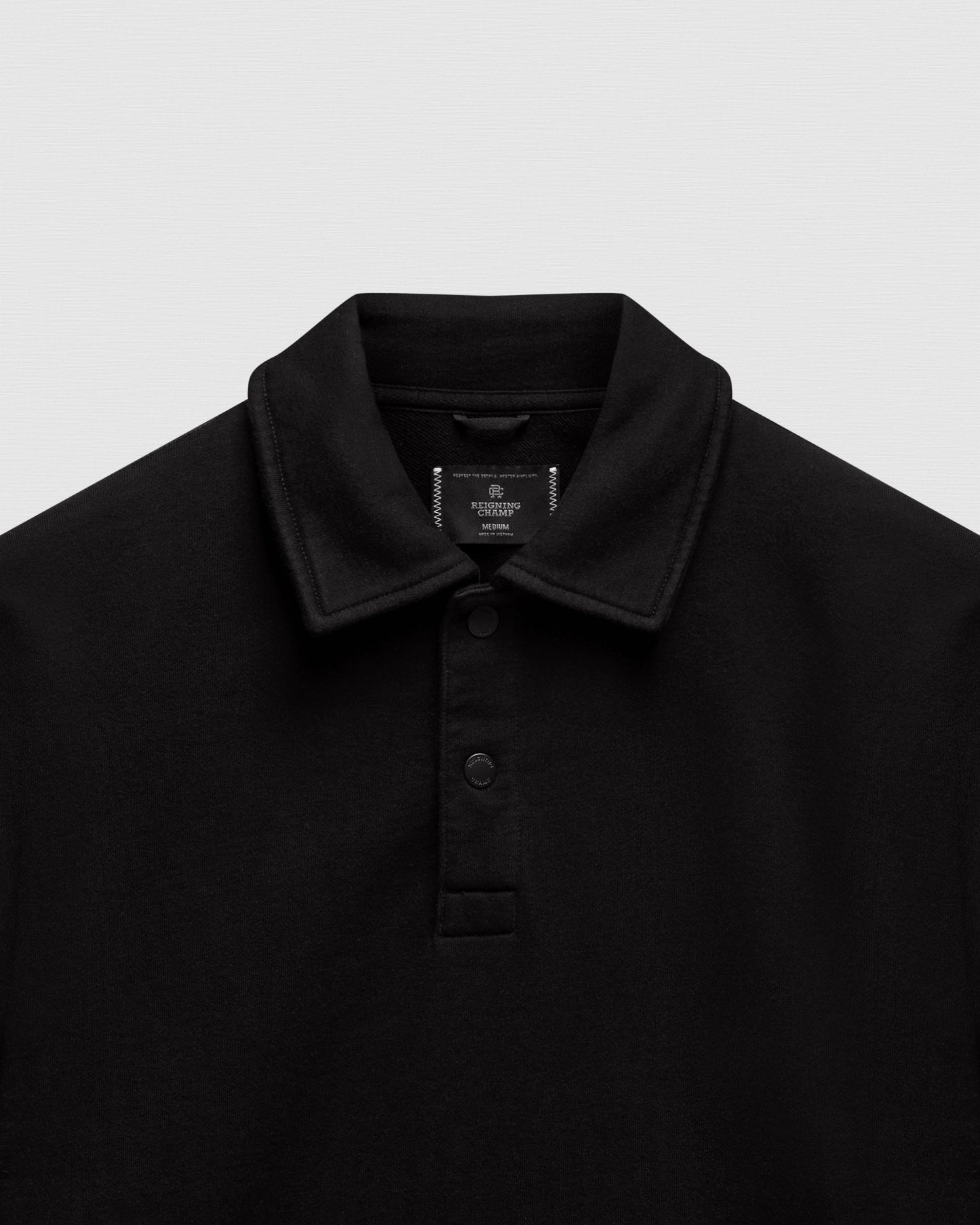 Kyoto Black Midweight Terry Rugby Standard Sweater