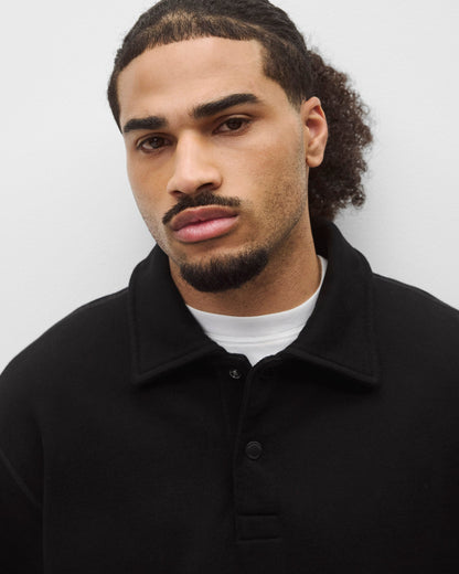 Kyoto Black Midweight Terry Rugby Standard Sweater