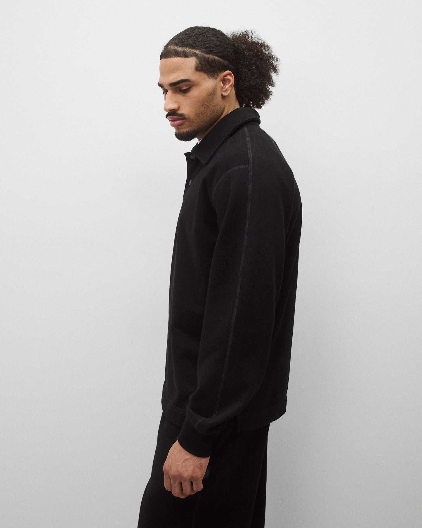 Kyoto Black Midweight Terry Rugby Standard Sweater