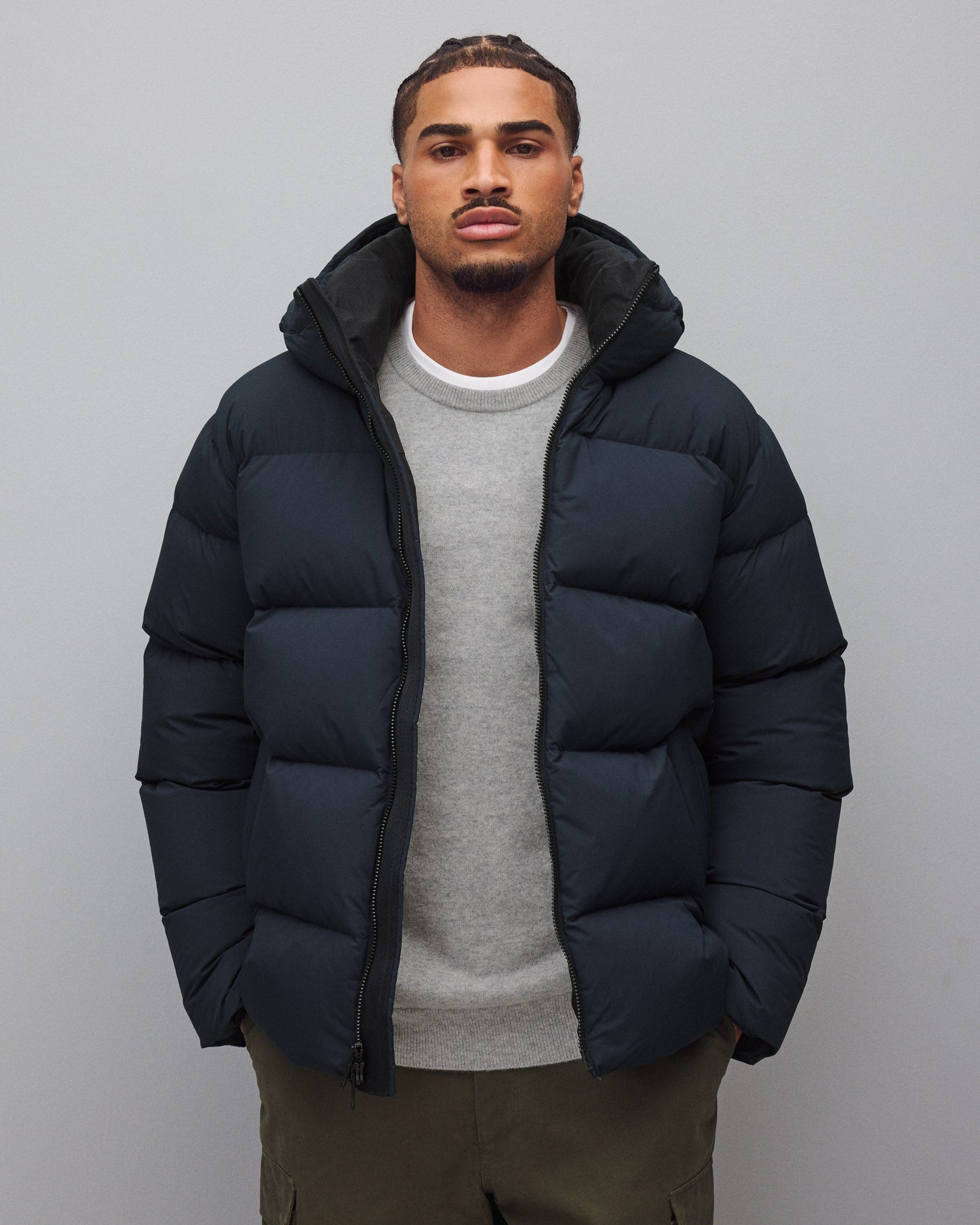 Matte Ripstop Franchise Hooded Down Jacket