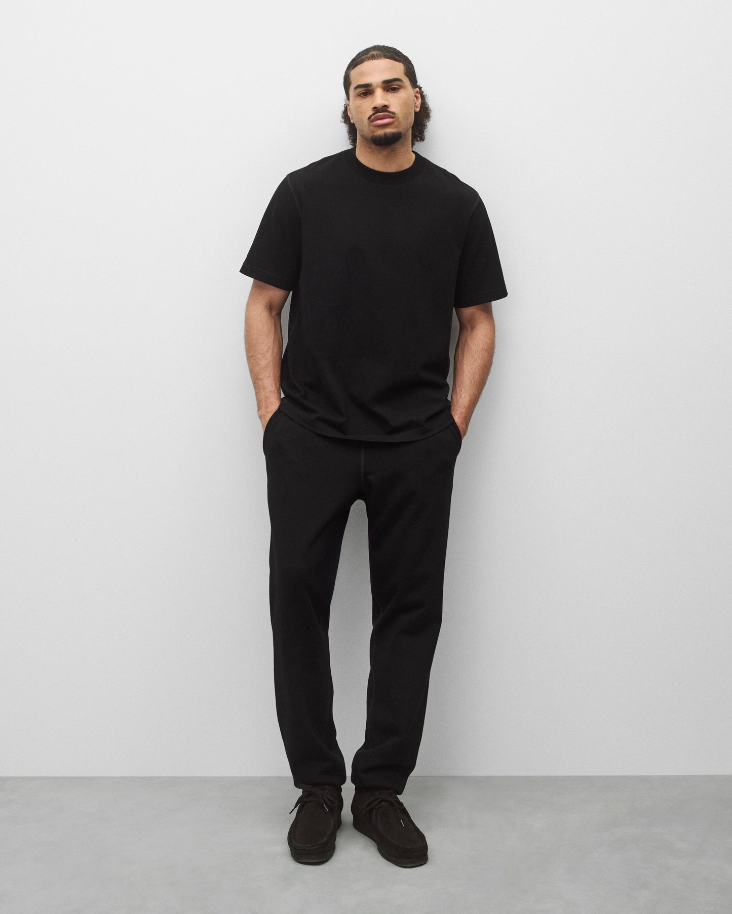 Kyoto Black Midweight Terry Standard Sweatpant