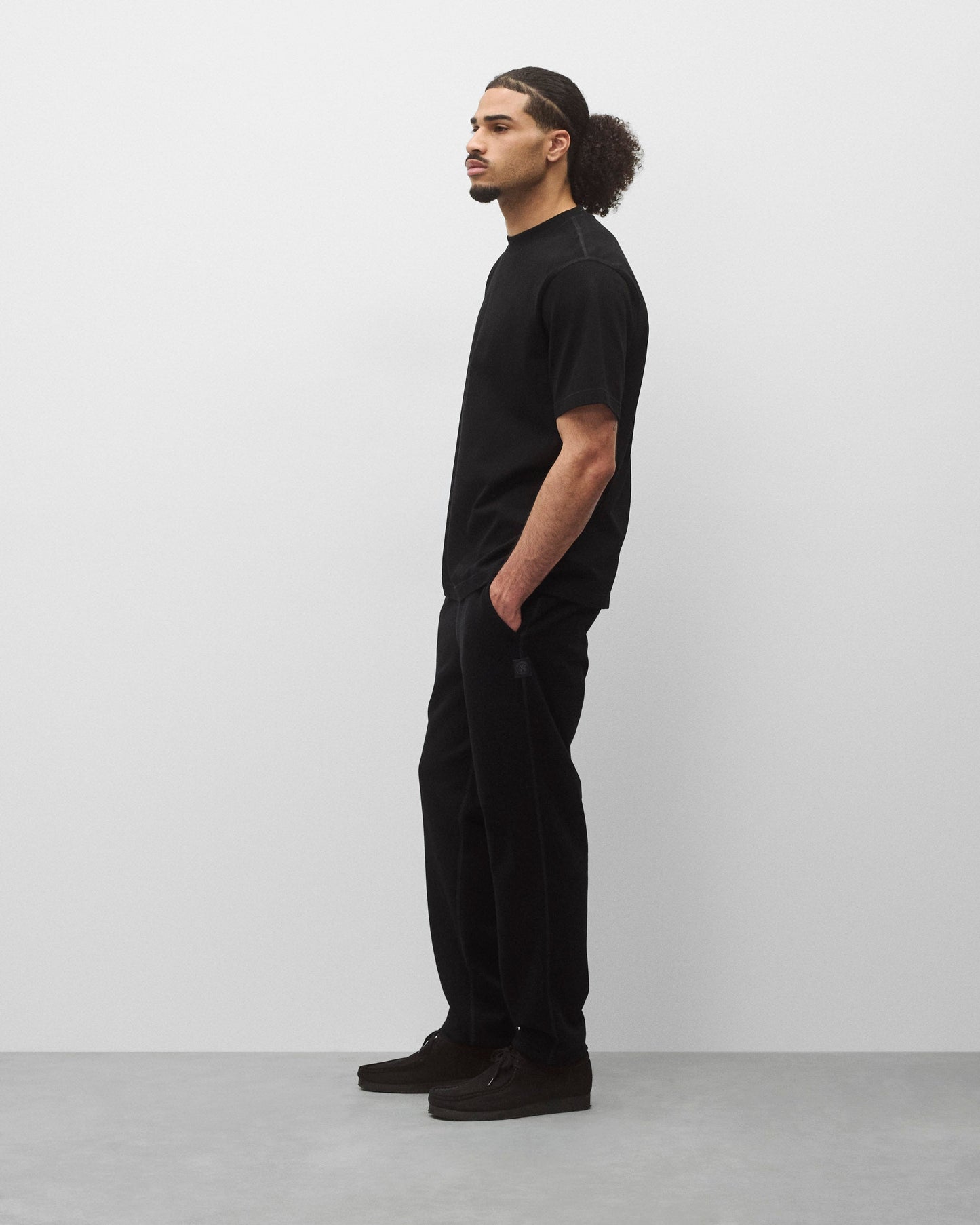 Kyoto Black Midweight Terry Standard Sweatpant