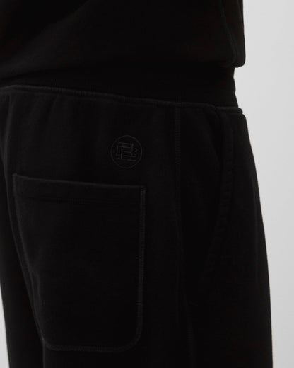 Kyoto Black Midweight Terry Relaxed Sweatpant