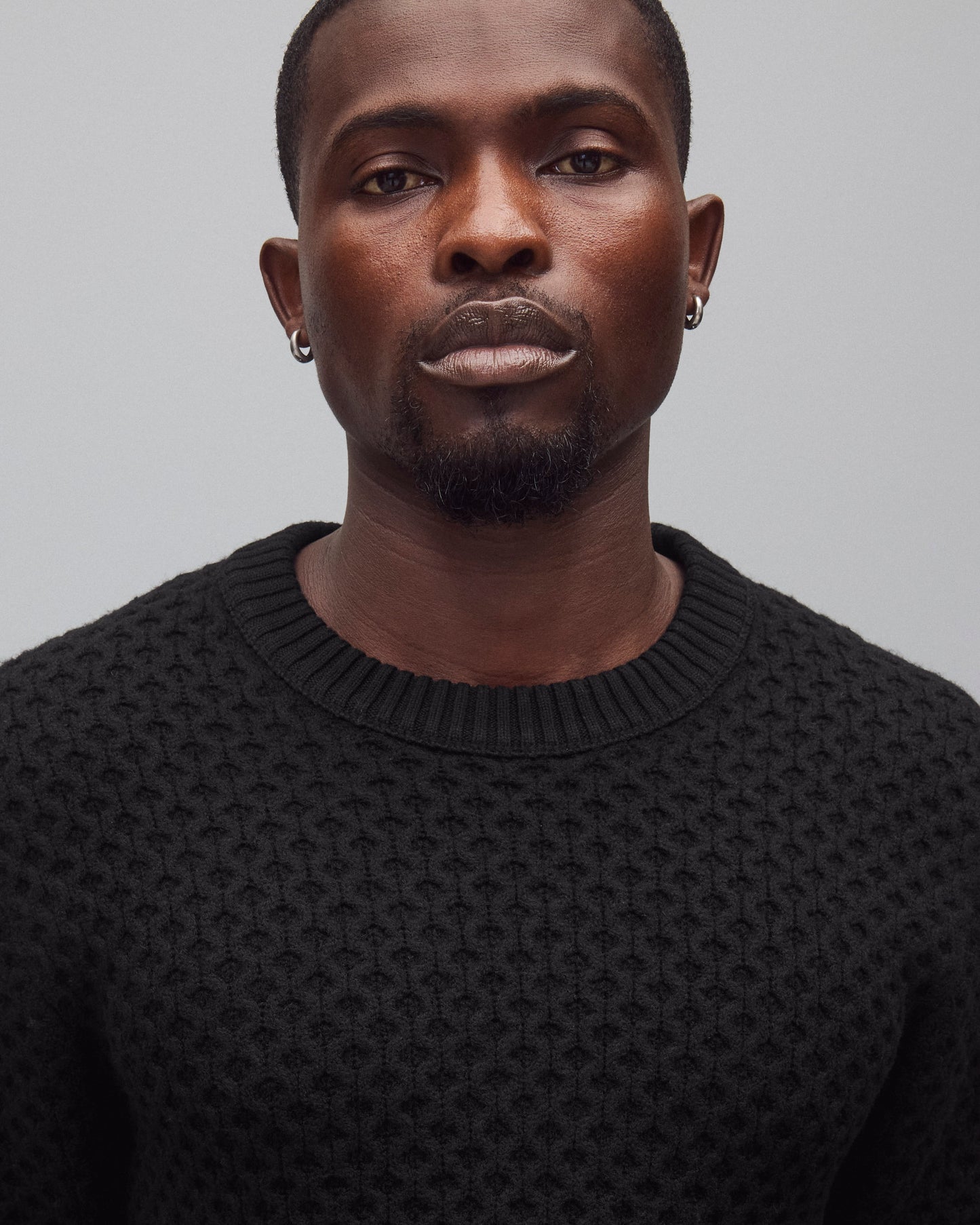 Merino Honeycomb Crewneck