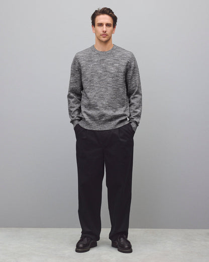 Cotton Slub Laurel Crewneck