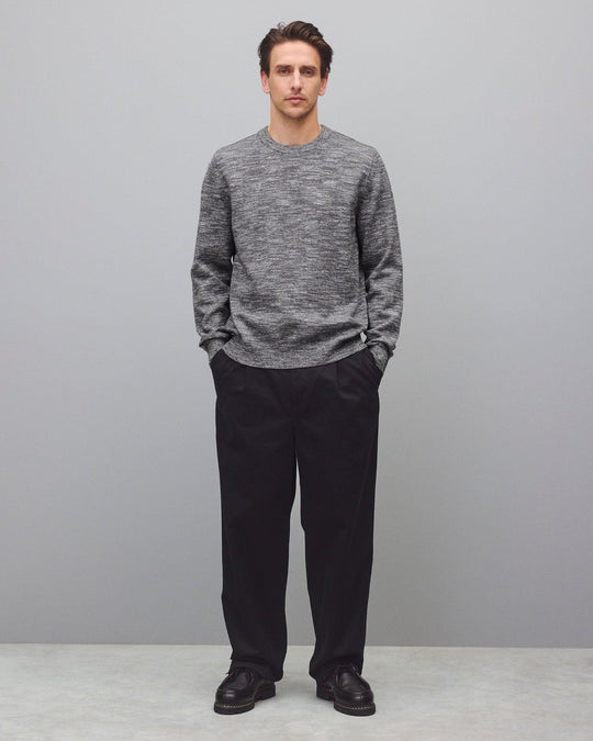 Cotton Slub Laurel Crewneck