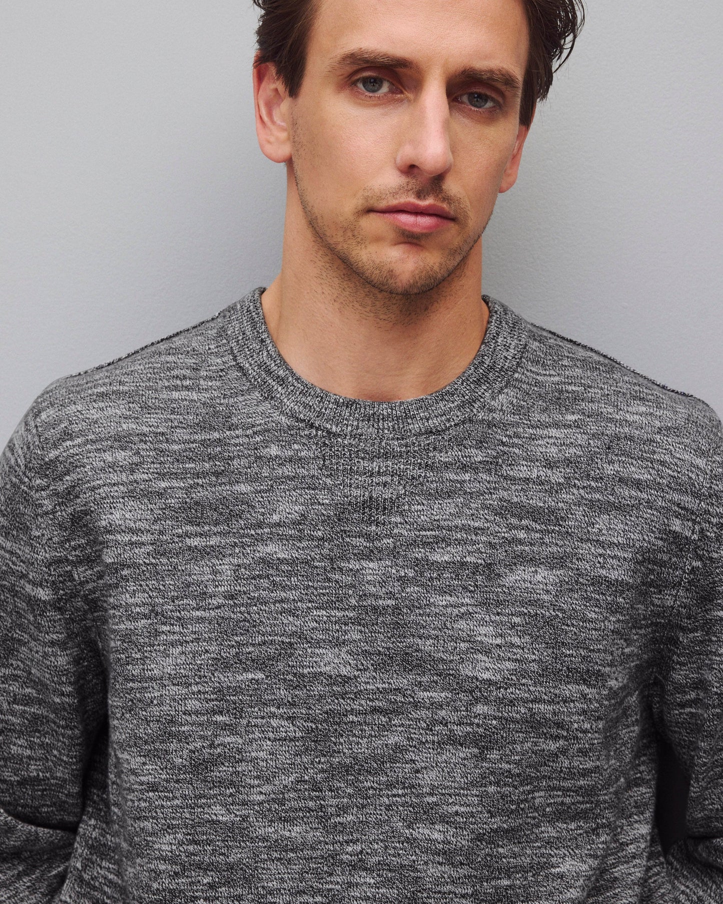 Cotton Slub Laurel Crewneck