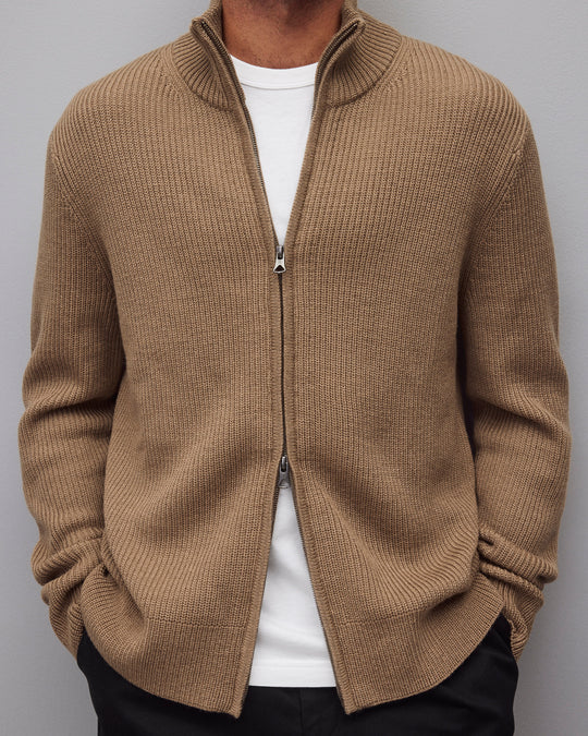 Merino Rib Vinnie Track Jacket