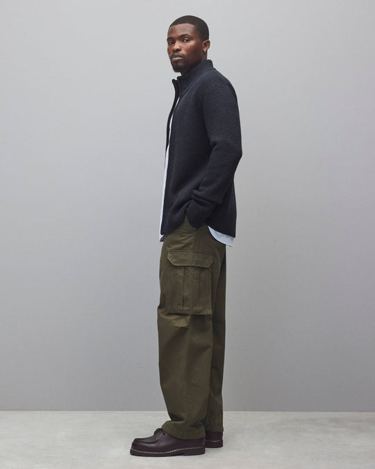 Merino Rib Vinnie Track Jacket