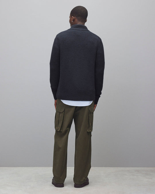 Merino Rib Vinnie Track Jacket
