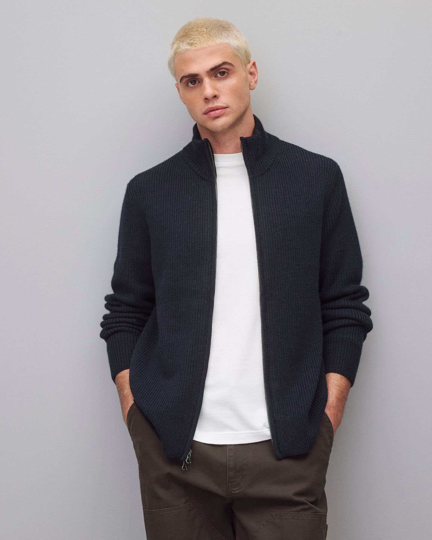 Merino Rib Vinnie Track Jacket