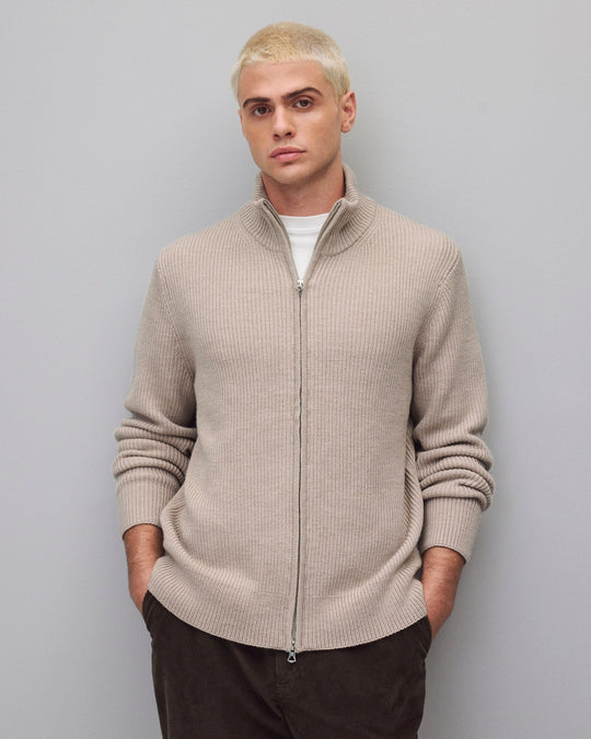 Merino Rib Vinnie Track Jacket