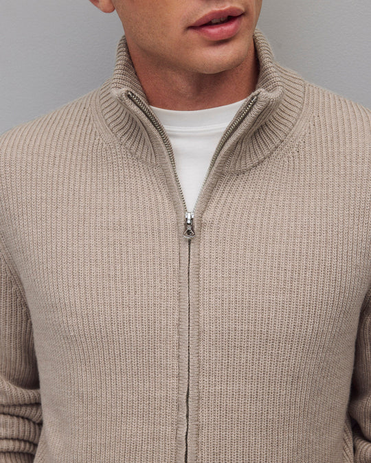 Merino Rib Vinnie Track Jacket